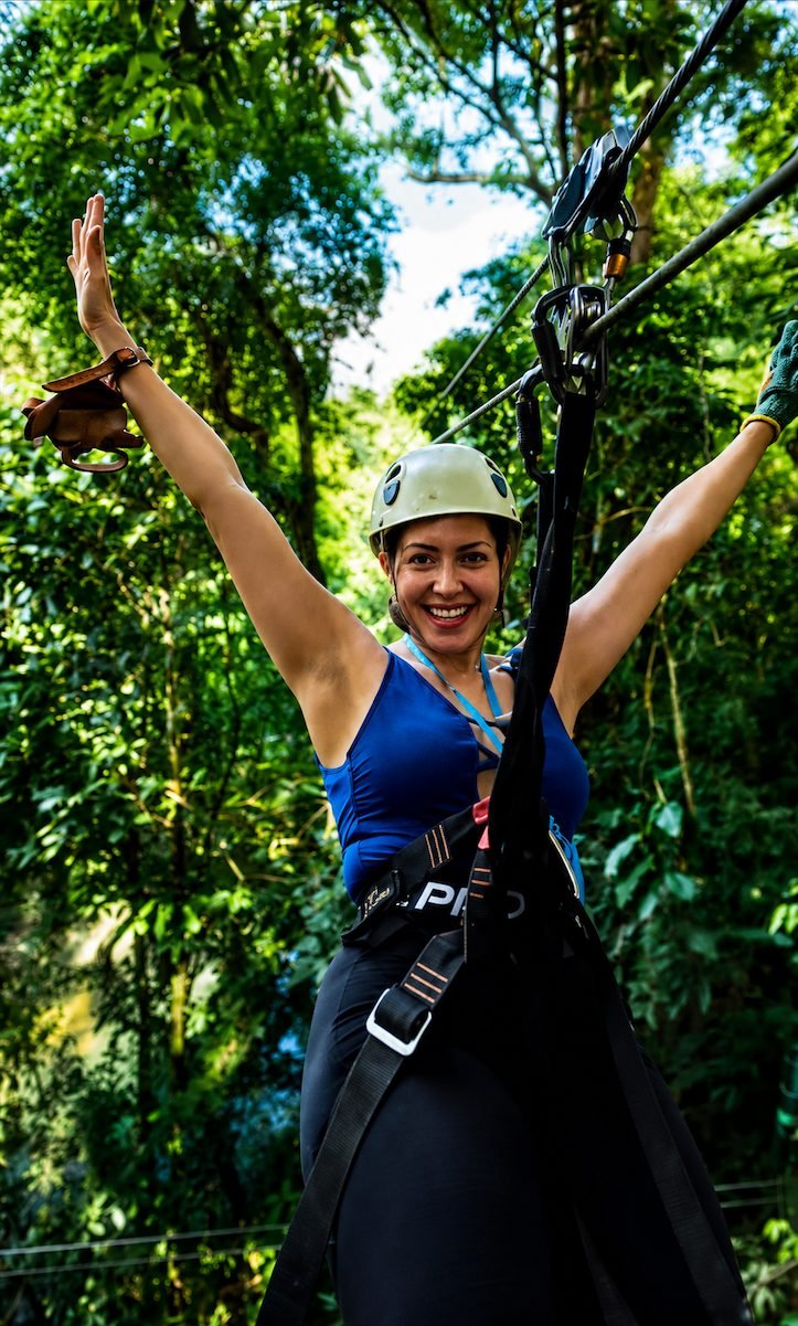Emoción en el zipline
