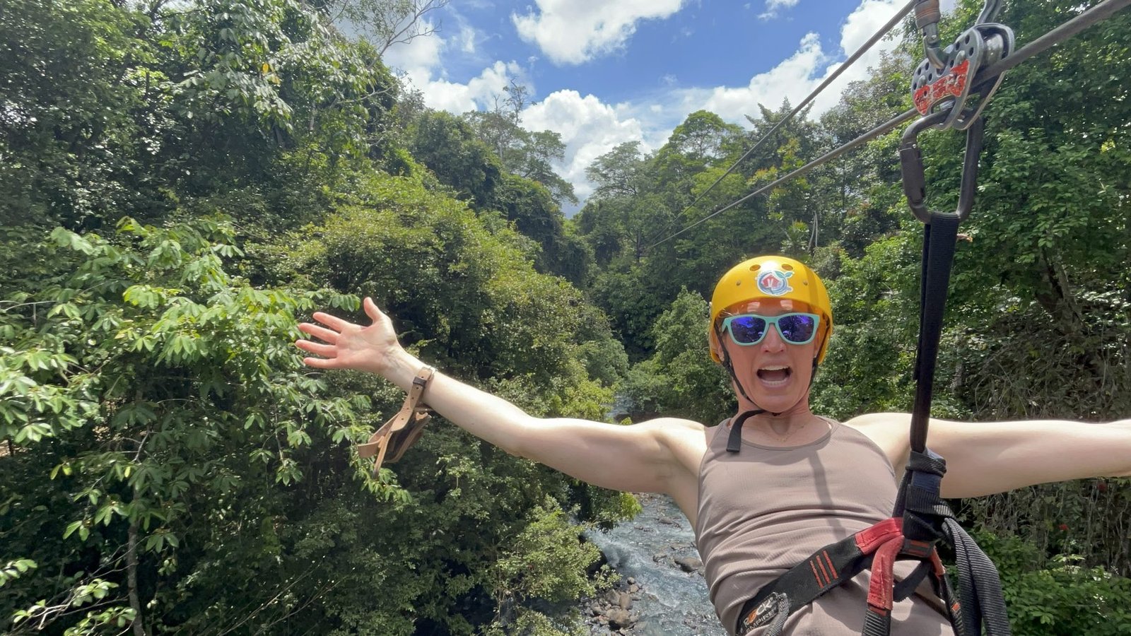 Emoción en el zipline
