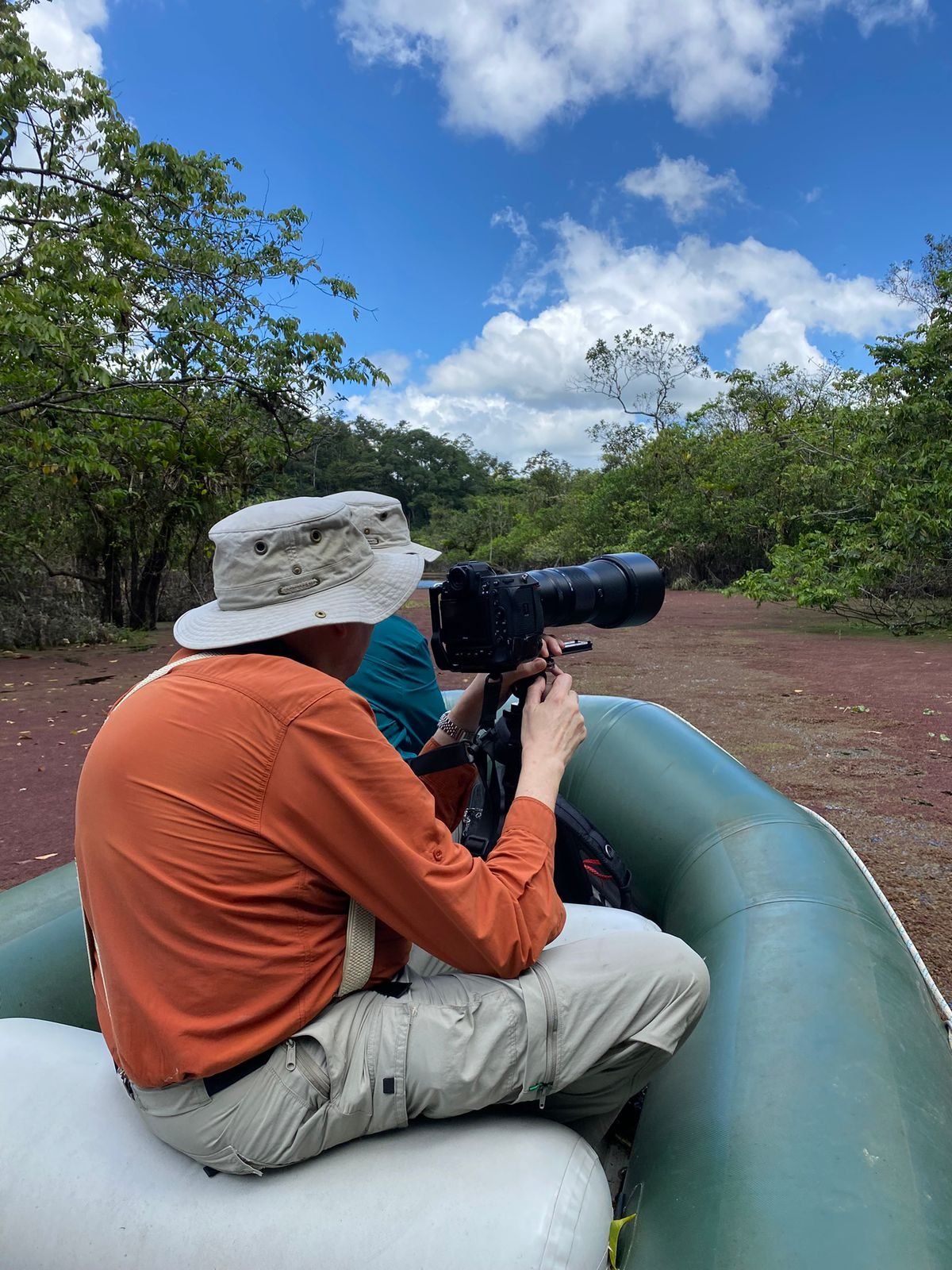 Fotografía desde la balsa en Laguna Verde